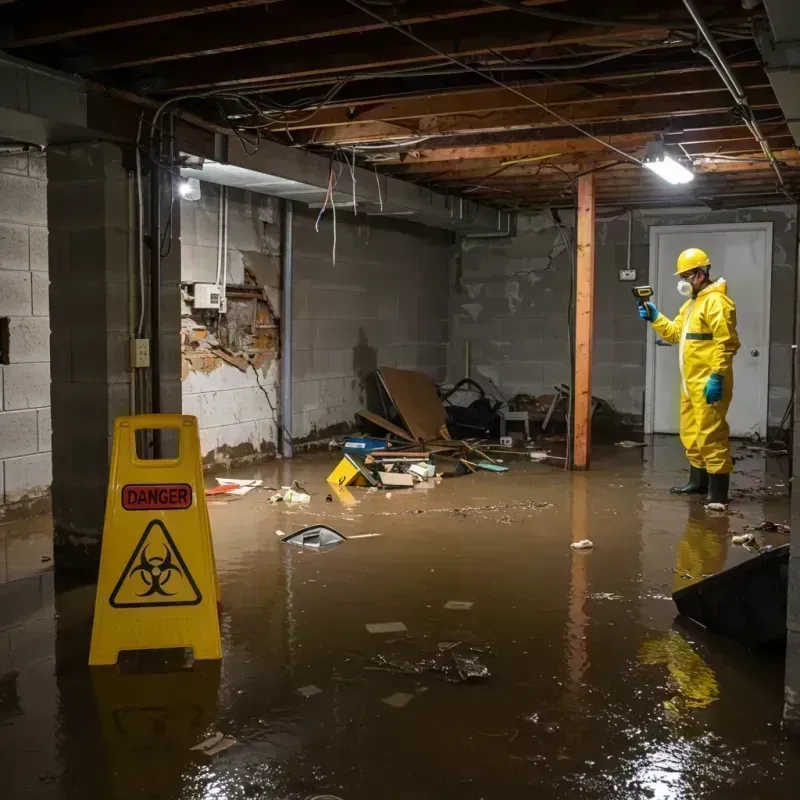 Flooded Basement Electrical Hazard in Fairfield, ME Property